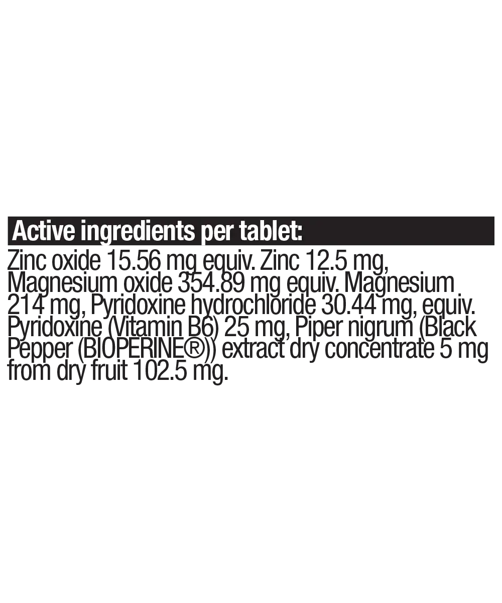 Zinc Magnesium Vitamin B6 60 Tablets - HASTA BATCH TESTED - Image 3